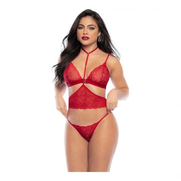 Mapalé - Set di lingerie a tre pezzi (rosso) 