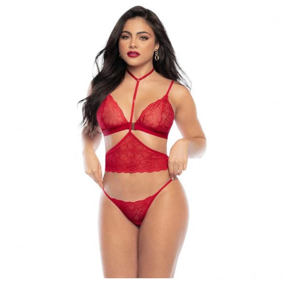 Mapalé - Set di lingerie a tre pezzi (rosso) 