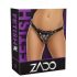 Slip in pelle ZADO con supporto per dildo a ventosa (nero) - Taglia S-L 