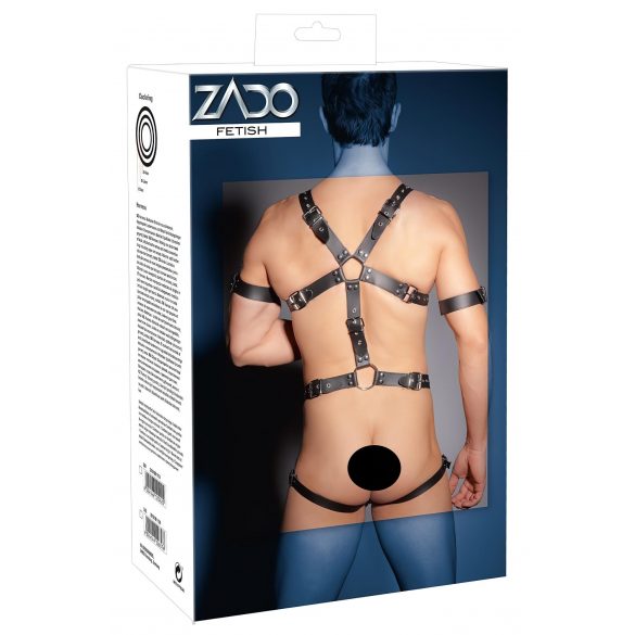 ZADO - body harness in pelle con spalline - per uomini