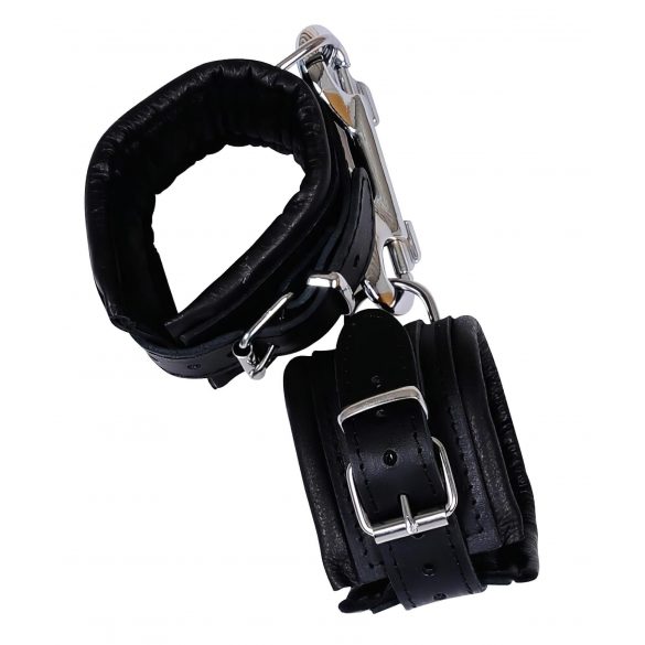 Bracciali in cuoio con moschettone ZADO (nero) 