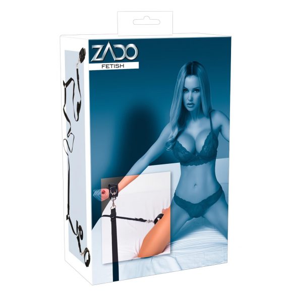 ZADO - Set di Legature in Pelle per Letto (Nero)