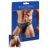 Tanga maschile sexy con accento trasparente (nero)  - XL