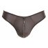 Tanga maschile sexy con cerniera decorata con strass (nero)  - XL