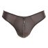 Tanga maschile sexy con cerniera decorata con strass (nero)  - XL