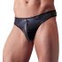 Tanga maschile sexy con cerniera decorata con strass (nero)  - 2XL