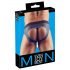 Svenjoyment - slip jock aperto (nero-blu)