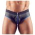 Svenjoyment - slip jock aperto (nero-blu)