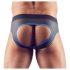 Svenjoyment - slip jock aperto (nero-blu)