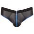 Svenjoyment - slip jock aperto (nero-blu)