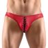 Slip da uomo lucido con lacci frontali nero (rosso) Svenjoyment  - M