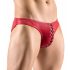 Slip da uomo lucido con lacci frontali nero (rosso) Svenjoyment  - M