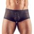 Boxer Maschile Sexy Trasparente a Righe (Nero)  - M