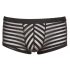 Boxer Maschile Sexy Trasparente a Righe (Nero)  - XL