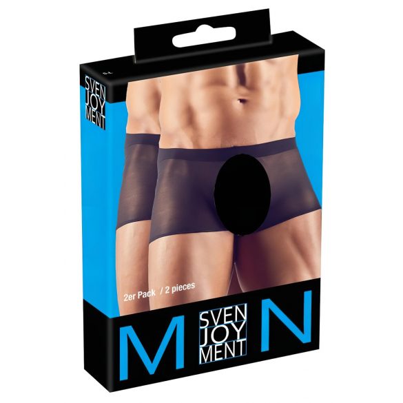 Svenjoyment - set boxer trasparenti - nero (2 pezzi) S-L