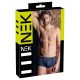 Boxer Uomo NEK in Retina e Ecopelle Nero con Lacci (Blu) 