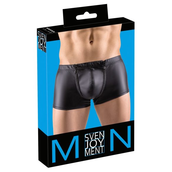 Boxer da uomo Svenjoyment con strass e doppia zip (nero) 