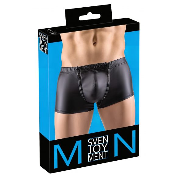 Boxer da uomo Svenjoyment con strass e doppia zip (nero) 