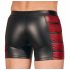 Boxer Sexy da Uomo con Strisce Laterali Bordeaux e Cerniera (Nero) 