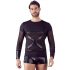 NEK - maglia a maniche lunghe con incrocio per uomo (nera)