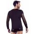 Maglia maschile trasparente con dettagli in rete e spalline incrociate - NEK (nera) 