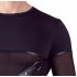 Maglia maschile trasparente con dettagli in rete e spalline incrociate - NEK (nera) 