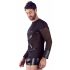 Maglia maschile trasparente con dettagli in rete e spalline incrociate - NEK (nera)  - M