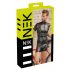 Maglia maschile sexy con inserti rossi e zip (nera) - NEK  - XL