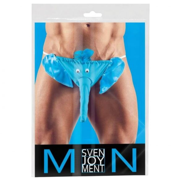 Tanga maschile divertente con elefante - blu (Taglia Unica S-L) 