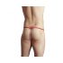 Tanga Uomo Brillante Rosso con Piume Bianche - Sorpresa Erotica (S-L) 