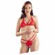 Set di lingerie in pizzo rosso aperto Cottelli  - M