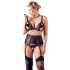 Set Intimo in Pizzo Sensuale per la Donna Seducente - Taglie Forti (nero) 