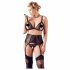 Set Intimo in Pizzo Sensuale per la Donna Seducente - Taglie Forti (nero) 