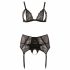 Set Intimo in Pizzo Sensuale per la Donna Seducente - Taglie Forti (nero) 