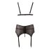 Set Intimo in Pizzo Sensuale per la Donna Seducente - Taglie Forti (nero) 