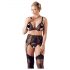 Set Intimo in Pizzo Sensuale per la Donna Seducente - Taglie Forti (nero)  - XXL