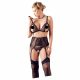 Set Intimo in Pizzo Sensuale per la Donna Seducente - Taglie Forti (nero)  - XXXL