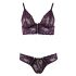 Set intimo floreale in pizzo sganciabile (lilla) - Cottelli  - XL