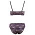 Set intimo floreale in pizzo sganciabile (lilla) - Cottelli  - XL