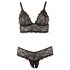 Set intimo in pizzo fine taglie forti Cottelli (nero) 