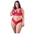 Set Lingerie in Pizzo Morbido Plus Size Cottelli (rosso) 