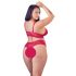 Set Lingerie in Pizzo Morbido Plus Size Cottelli (rosso) 