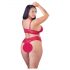 Set Lingerie in Pizzo Morbido Plus Size Cottelli (rosso) 