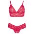 Cottelli Plus Size - set reggiseno in morbido pizzo (rosso)