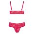 Set Lingerie in Pizzo Morbido Plus Size Cottelli (rosso) 