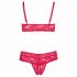 Set Lingerie in Pizzo Morbido Plus Size Cottelli (rosso) 