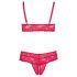 Set Lingerie in Pizzo Morbido Plus Size Cottelli (rosso) 