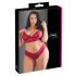 Cottelli Plus Size - set reggiseno in morbido pizzo (rosso) - 2XL