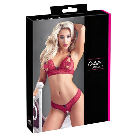 Cottelli - Sensuale set reggiseno in pizzo rosso