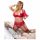 Cottelli Taglie Forti - duo di lingerie versatile (rosso) - 95D/2XL